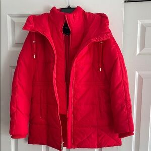 Kate Spade Bold Red Puffer Jacket